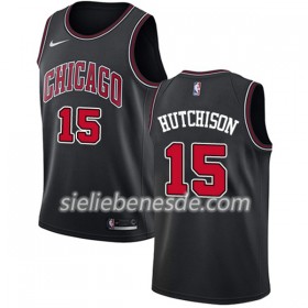 Herren NBA Chicago Bulls Trikot Chandler Hutchison 15 Nike Schwarz Swingman